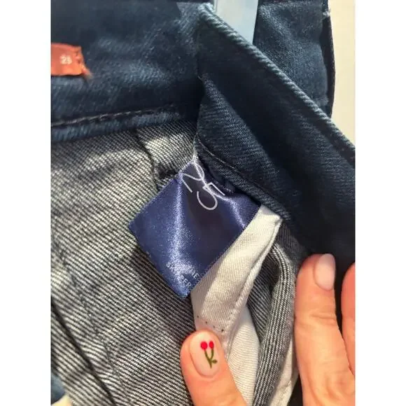 PILCRO ANTHROPOLOGIE THE SKIPPER SIZE 25 WIDE LEG STRETCH DENIM PANT - Picture 5 of 5